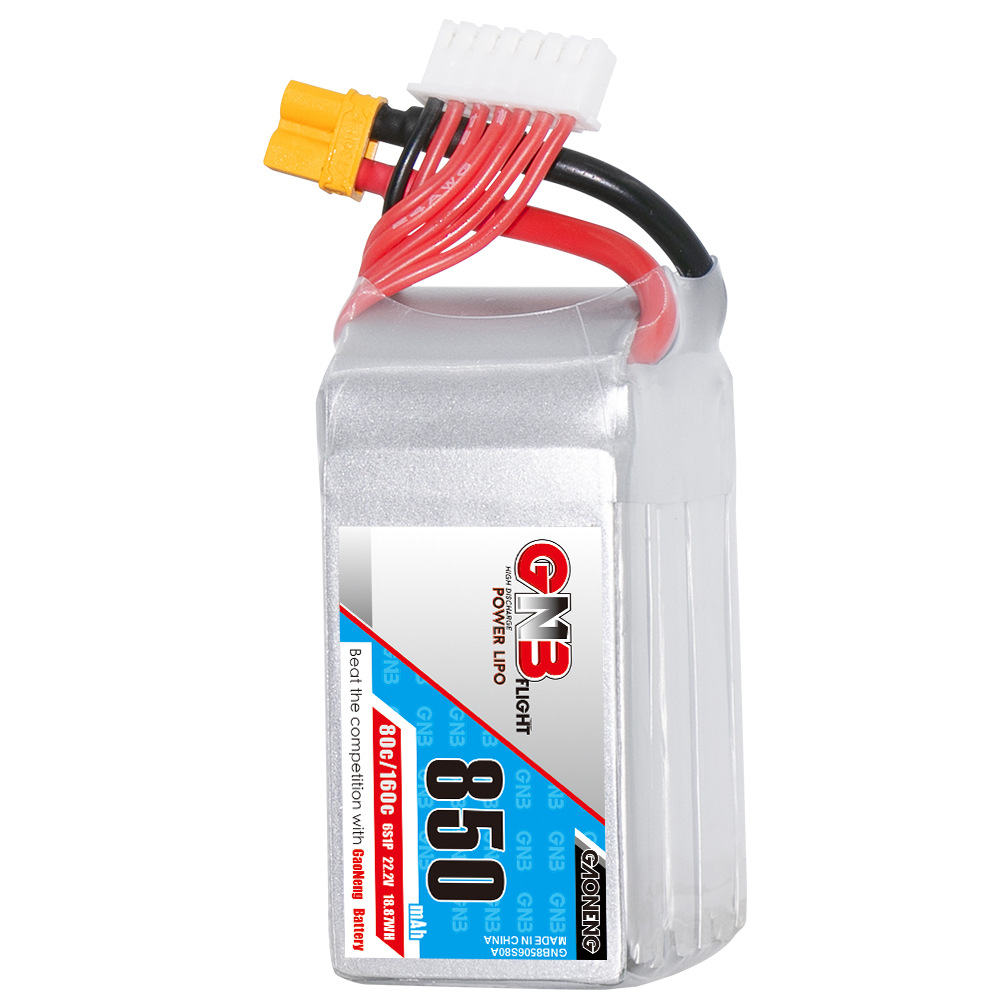 GNB 6S 22.2V 850mAh 80C/160C L - огляд і ціна Lipo Battery 6S