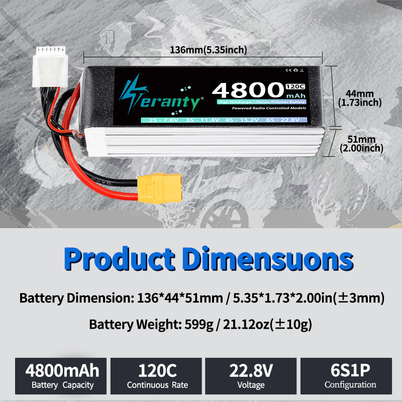TERANTY 6S 4800mAh Lipo Batter - огляд і ціна Lipo Battery 6S