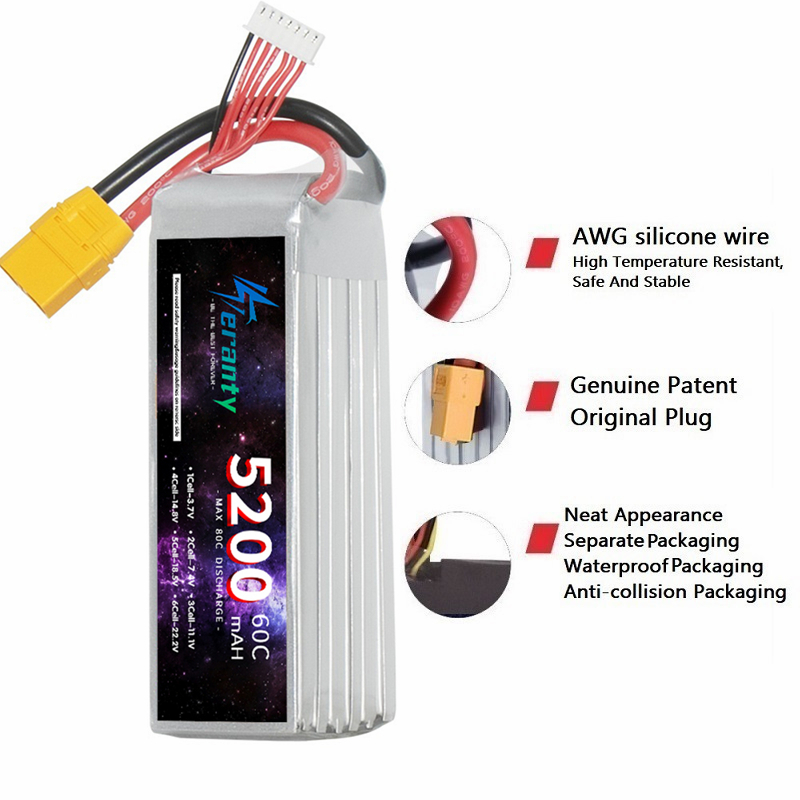 TERANTY 6S 5200mAh Lipo Batter - огляд і ціна Lipo Battery 6S