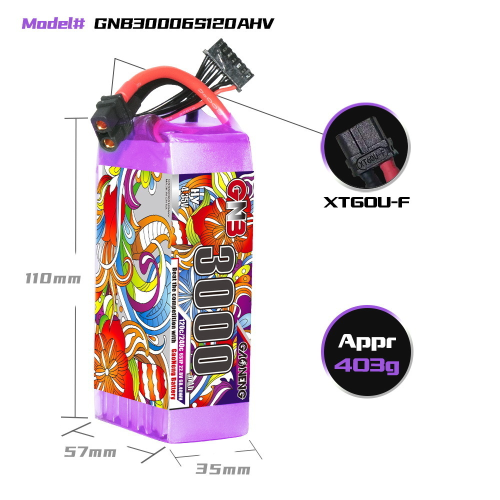 GNB Lipo Battery 6S 22.8V 3000 - огляд і ціна Lipo Battery 6S